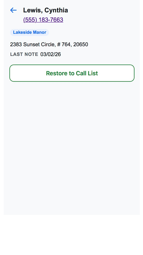 Contact Detail Edit Contact Info